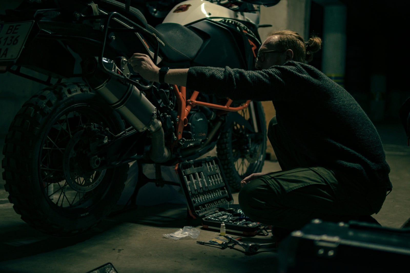 Travail mécanique moto
